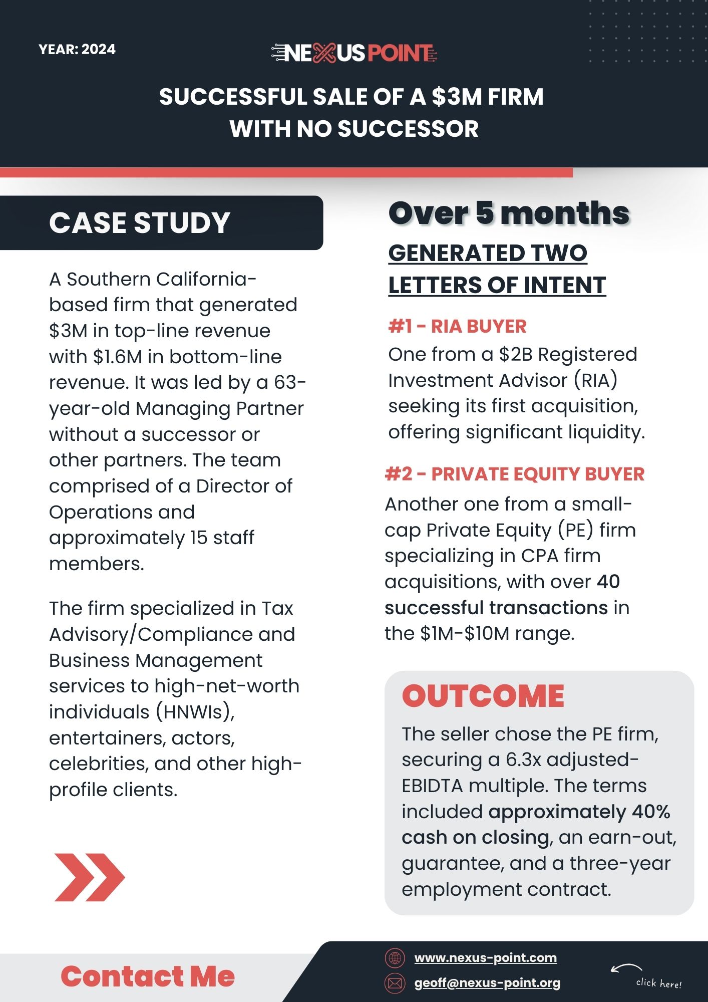 Public Accounting M&A Specialists - Case Studies Nexus Point